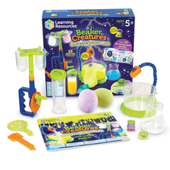 Learning Resources Beaker Creatures Monsterglow Lab - 13 Pieces Ages 5+ Kids Educational Science Kits Kindergartner Science Games Homeschool Science STEM Toys Slime Kit