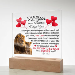 To My Daughter Old Lion – Acrylic Square