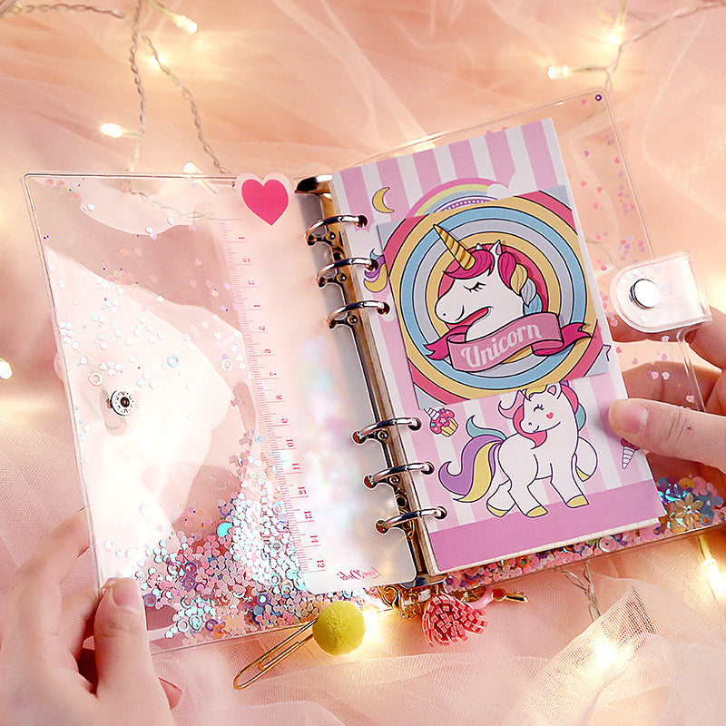 Kids Pink Unicorn Journal - Cute A6/A5 Diary/Notebook